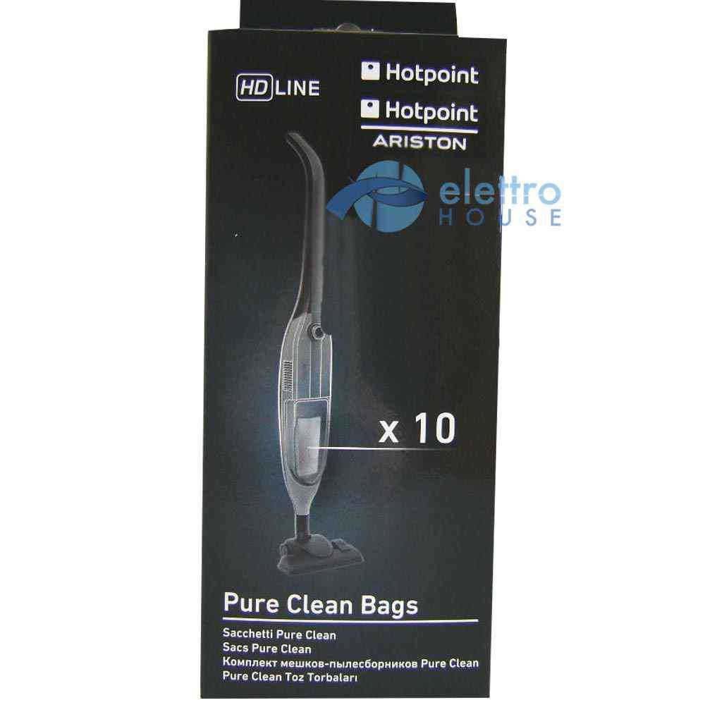 10 sacchetti aspirapolvere Ariston Hotpoint in microfibra ORIGINALI  C00300612