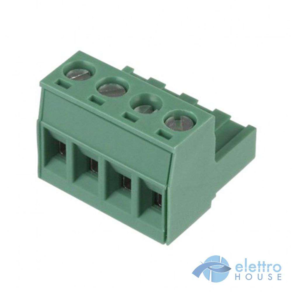 CONNETTORE INNESTO SCHEDE ELETTRONICHE 4 POLI FEMMINA PASSO 5,08mm DC10A