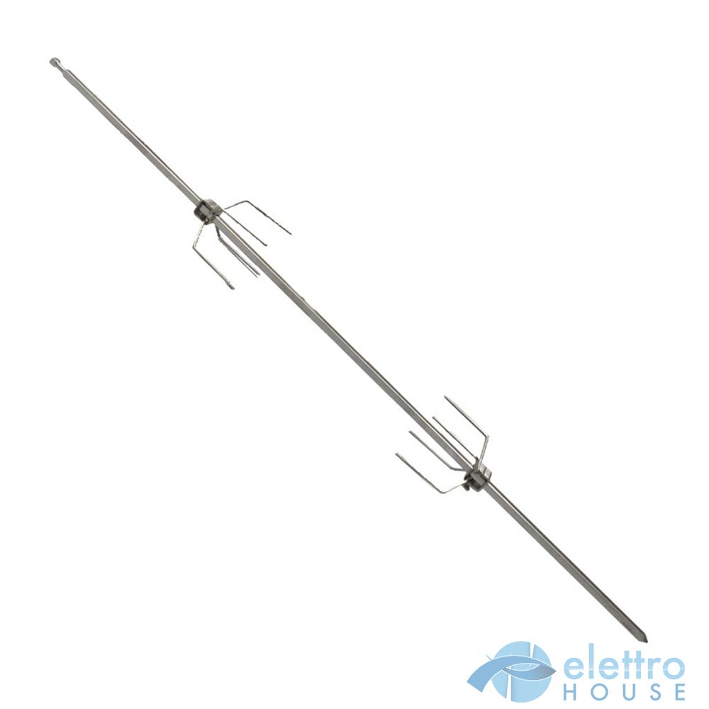 ASTA SPIEDO QUADRA DA 8mm LUNGHEZZA 815mm CON 2 FORCHETTE