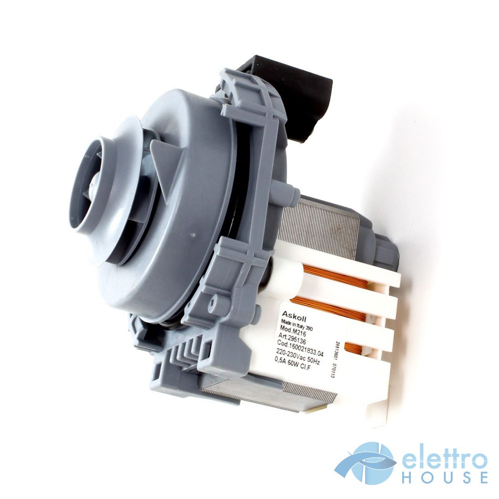 ELETTROPOMPA MOTORE LAVASTOVIGLIE ARISTON-INDESIT + GUARNIZIONE ORIGINALE C00303737