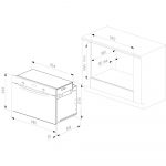 Forno Smalvic FI-90GET C Nero 77 L a gas con Grill 90 Cm