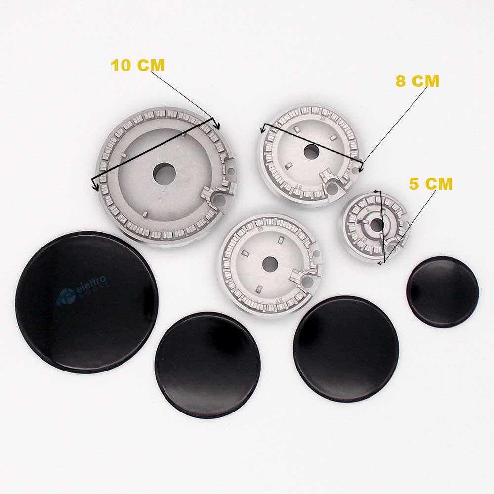 Kit Bruciatori + piattelli piano cottura 4 fuochi Ariston Indesit