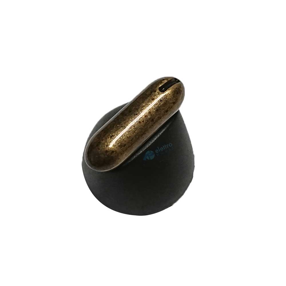 Manopola piano cottura Ariston Rustica antracite ottone C00110586